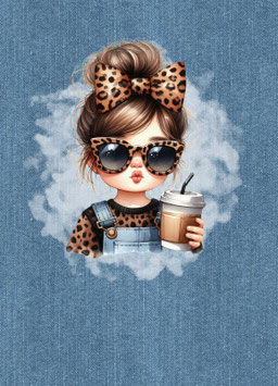 Jersey Druck Panel - Leogirl by Brackis Stoffhandel