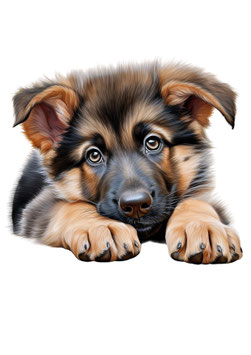 Bügelbild - Schäferhund Welpe