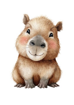 Bügelbild 107 - Cappybara sitzend