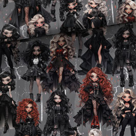 French Terry Druck - Kombi zu den Gothgirls (mit Motive)