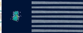 Jersey Druck Panel - Drachenstark, dunkelblau von Hessekinner