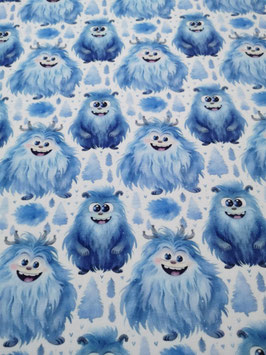 French Terry Druck - Yeti´s by Brackis Stoffhandel