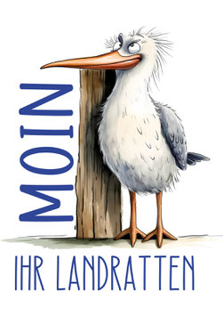 Bügelbild - Moin ihr Landratten