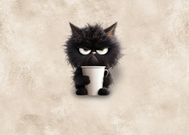 French Terry Panel  XXXL-  Ohne Kaffee geht nichts by Brackis Stoffhandel
