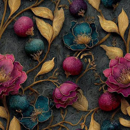 French Terry Druck XXL - Florale Muster 7