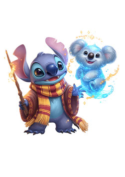 Bügelbild 35 - Stitch mit Patronus