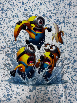 French Terry Panel - Minions, Banana