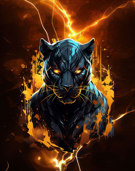French Terry Panel - Panther by Brackis Stoffhandel