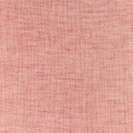 Musselin Double Gauze Uni Meliert -  Rot - 181435