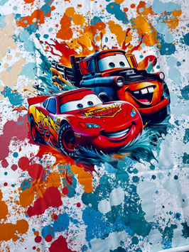 French Terry Panel - Cars, McQueen und Hook