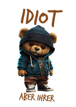Bügelbild 09 - Idiot aber ihrer