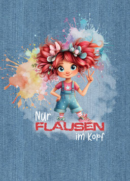 Jersey Druck Panel - Nur Flausen im Kopf by Brackis Stoffhandel