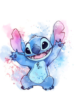 Bügelbild 40 - Stitch freut sich
