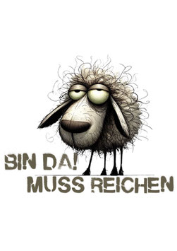 Bügelbild - Bin da muss reichen!
