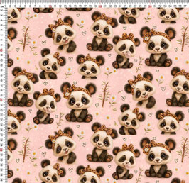 French Terry Druck XXL - Süße Pandas
