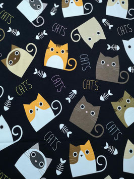 French Terry Druck XXL - Cartooncats