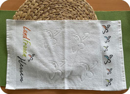 Gästehandtuch - weiß - mit Jacquard-Bordüre