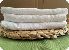 Duschtuch - weiß - mit Jacquard-Bordüre