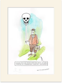 Originalzeichnung "Unverkrampfte Art"