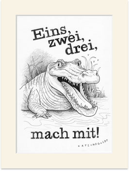 Originalzeichnung "Eins, zwei, drei – mach mit!"