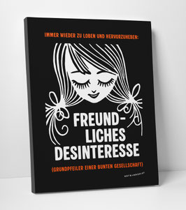 Leinwanddruck "Freundliches Desinteresse"