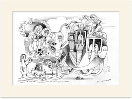 Originalzeichnung "Worum wir nicht umhinkommen, wollen wir dahingestellt lassen."