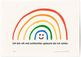 Risographie "Viel schlechter gelaunt"