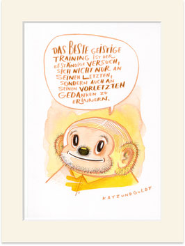 Originalzeichnung "Das beste geistiges Training"