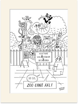 Originalzeichnung "Zoo ohne Aal"