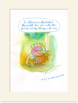 Originalzeichnung "Mitunter gar zu wenig streng"
