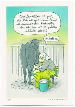 Risographie "Landleben"