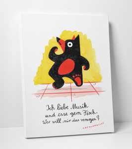 Leinwanddruck "Musik & Fisch"