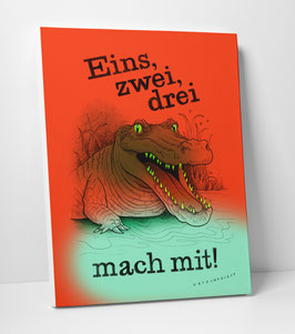 Leinwanddruck "Eins, zwei, drei – mach mit!"