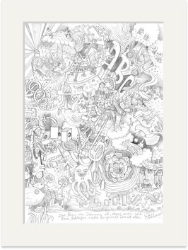Originalzeichnung "Wimmelbild"
