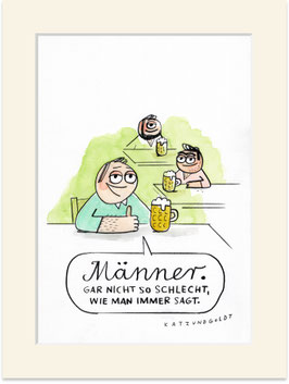 Originalzeichnung "Männer"