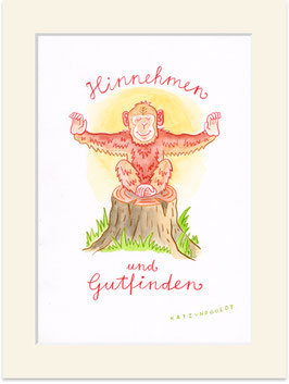 Originalzeichnung "Hinnehmen und Gutfinden"