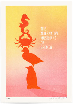 Risographie "The alternative musicians of Bremen"