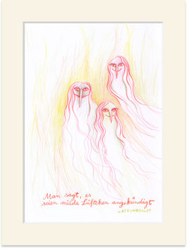 Originalzeichnung "Man sagt, es seien milde Lüftchen angekündigt"