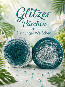 Jubiläumsangebot Glitzer- Pärchen Dschungel Weißchen