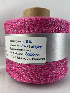 Dianaluxe Glitzer Beilaufgarn Farbe pink/ silber