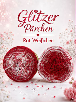 Jubiläumsangebot Glitzer- Pärchen Rot Weißchen