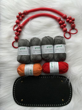 Taschenset Seilbahn Rot / Grau