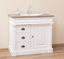 Meuble 1 porte et 3 tiroirs - 1 vasque - Directoire