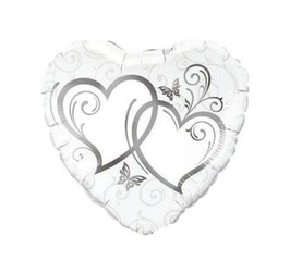 Entwined Hearts Silver 18in/45cm #15746