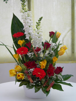 Composition rouge et jaune