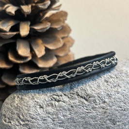 Armband mit Zopf Alva mit Lederkordel