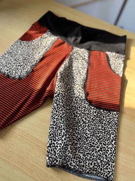 Rusty striped Leo Biker Pants