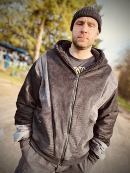 Männer Jacke Basic black-gray
