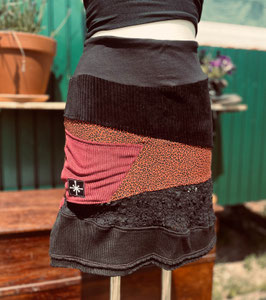 pirat patchwork pocket skirt