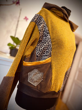 Cozy Snake Hoodie - mustard